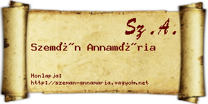 Szemán Annamária névjegykártya
