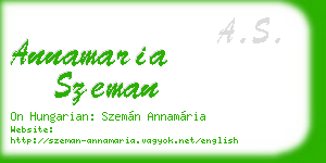 annamaria szeman business card